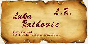 Luka Ratković vizit kartica
